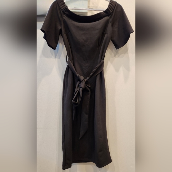 ASOS Off the Shoulder Pencil Dress, Black, Size US 6 - Picture 1 of 9